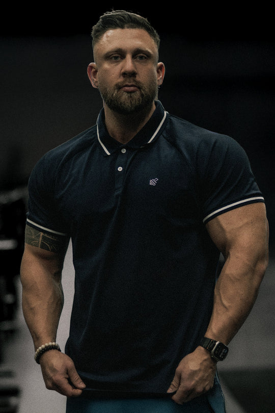 Banded Muscle-Fit Polo T-Shirt - Navy