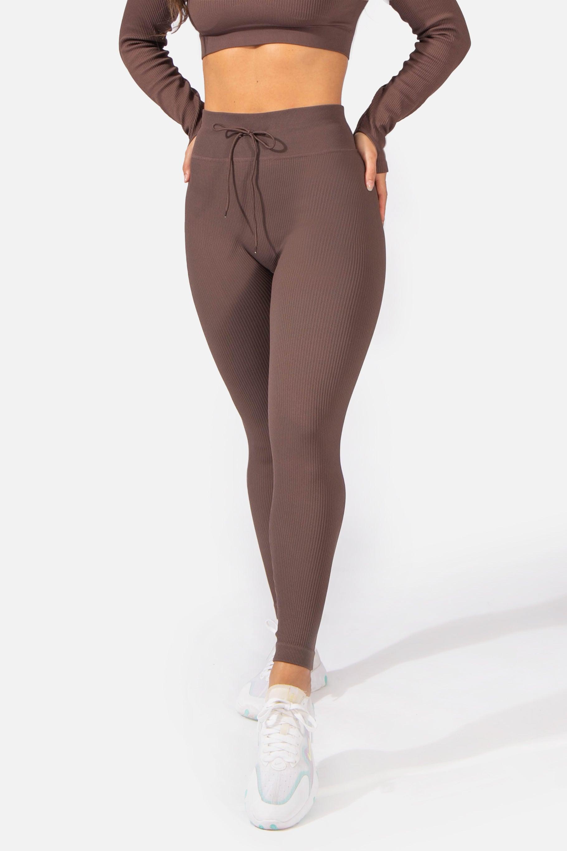 Official High Waisted Thick Ribbed Leggings  Ribbed leggings, Beige  leggings, Thick leggings