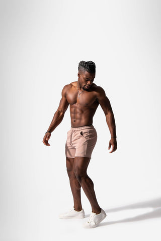 Men's Versatile Workout Sweat Shorts - Taupe (4388296130627)