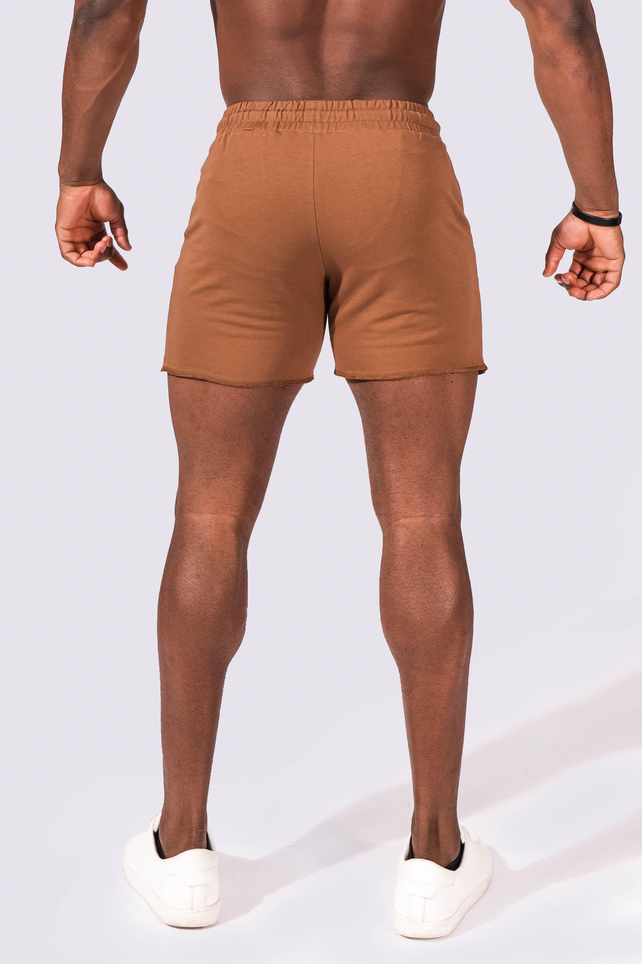 Men's Versatile Workout Sweat Shorts - Brown (6567212908611)