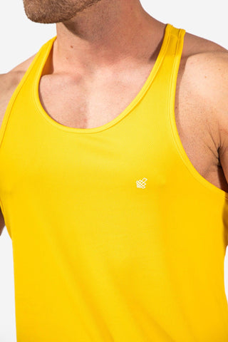 Men's Dri-Fit Bodybuilding Workout Stringer - Yellow (4609087832131)