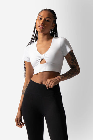 Princess Padded Crop Top - White - Jed North Canada