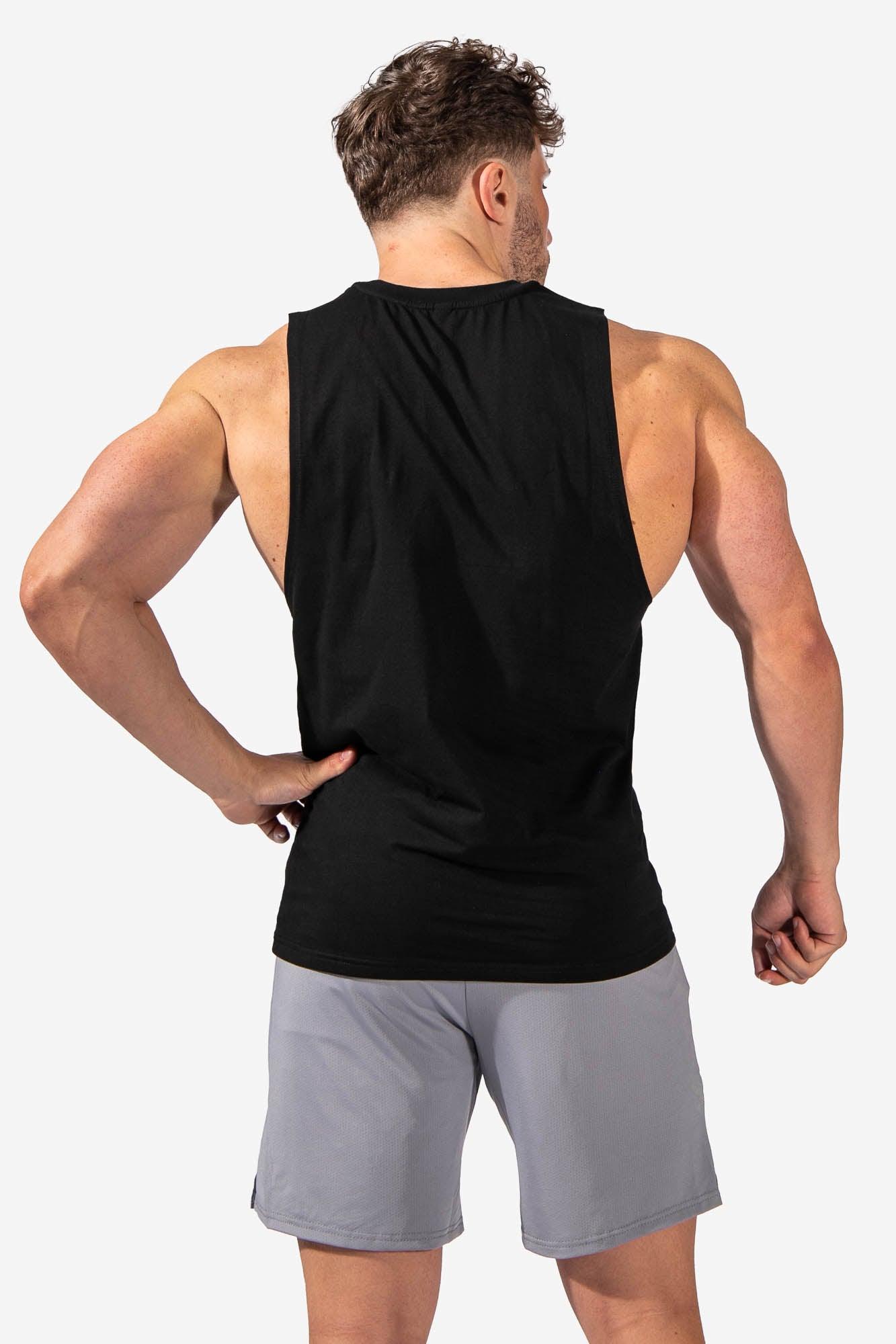 Men's Sleeveless Cut Off Tank Top Shirt (4388292591683)