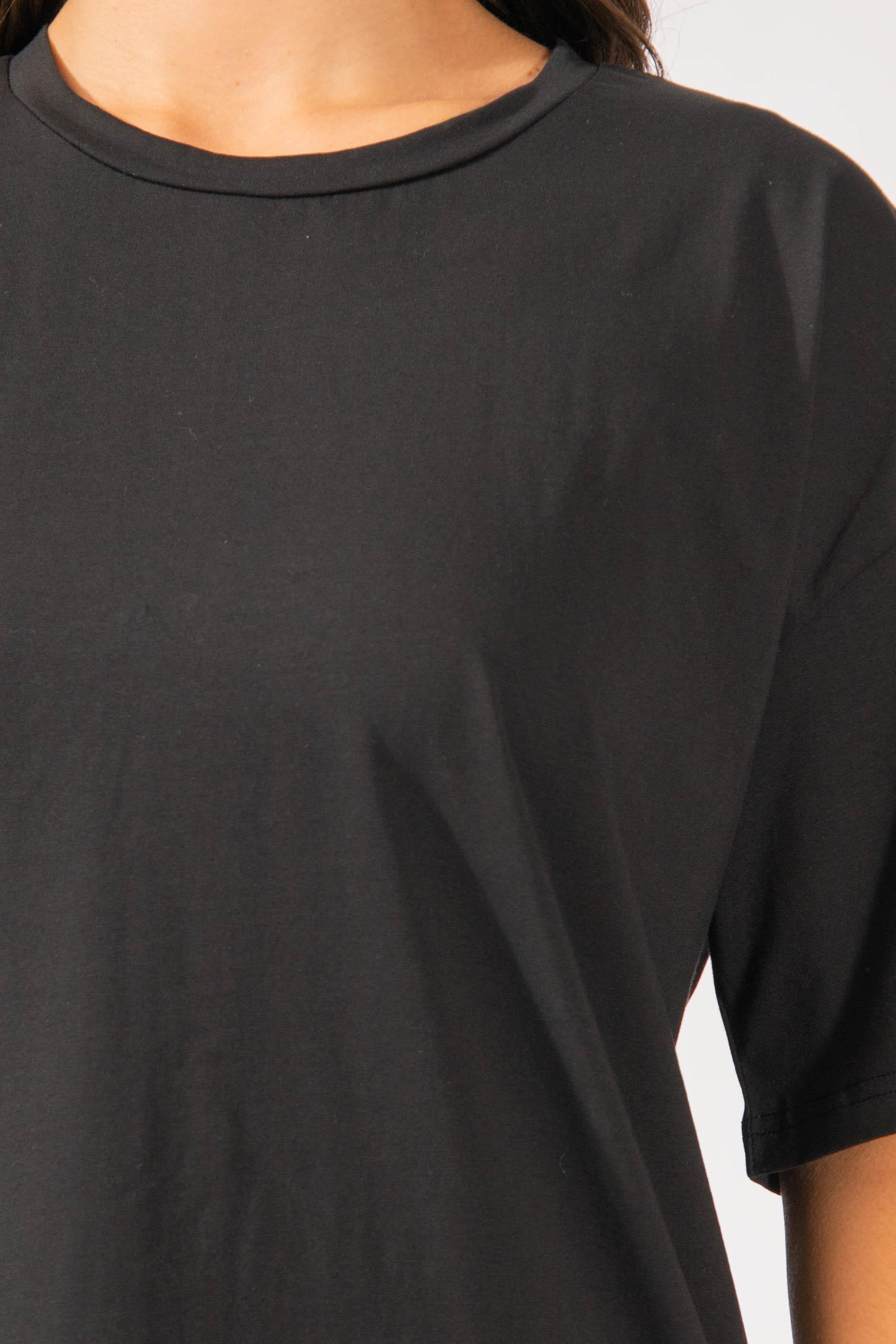 Women's Ultra-Soft Drop Shoulder Training Tee - Black (6597769297987)