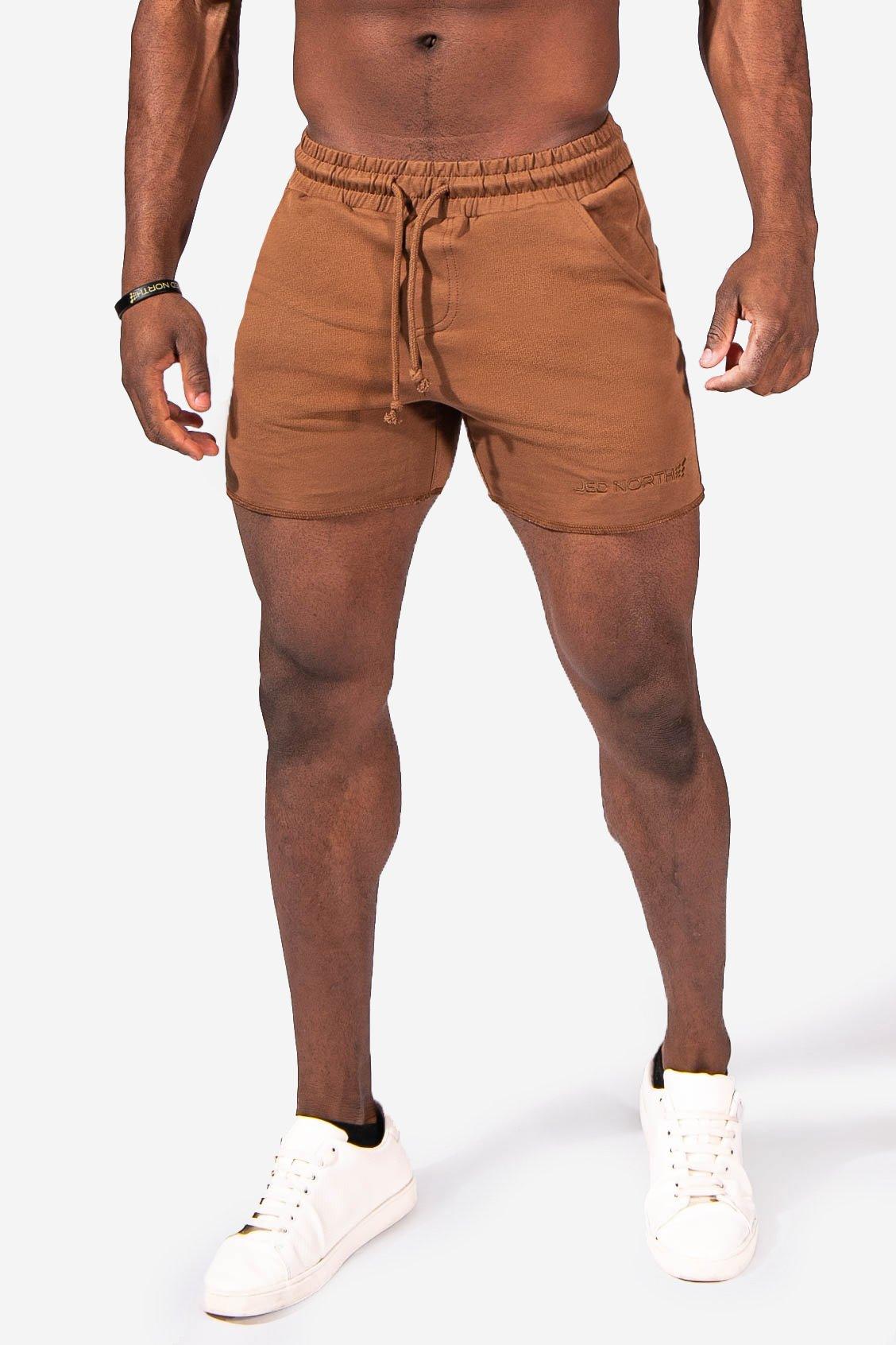Men's Versatile Workout Sweat Shorts - Brown (6567212908611)