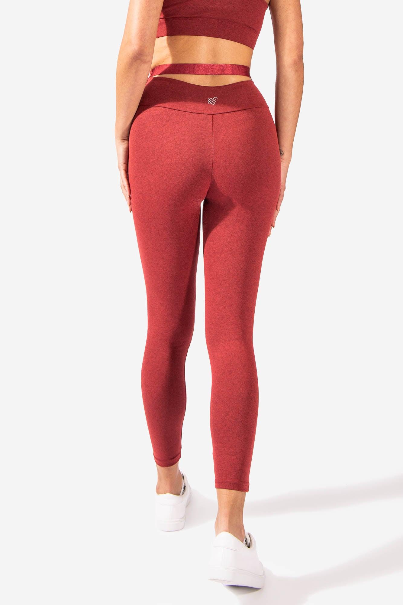 Amour Strap Leggings - Red