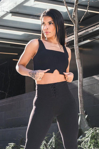 Reign Padded Crop Top - Black - Jed North Canada