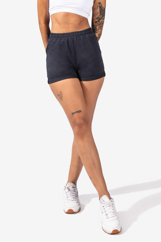 Casual Lounge Shorts with Pockets - Black (6608428269635)