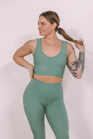 Harmony Reversible Crop Top - Green - Jed North Canada