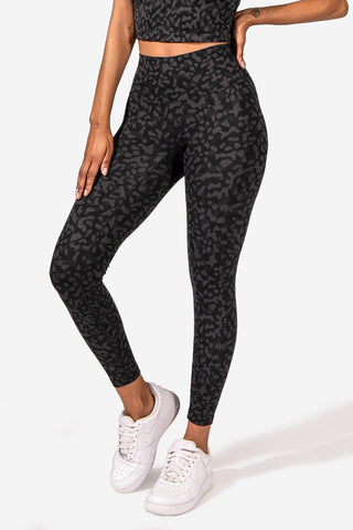 High Rise Double Brushed Leggings - Leopard (4609067679811)
