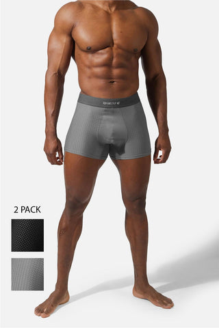Men's Full Mesh Boxer Briefs 2 Pack - Black and Black Camo – Jed North