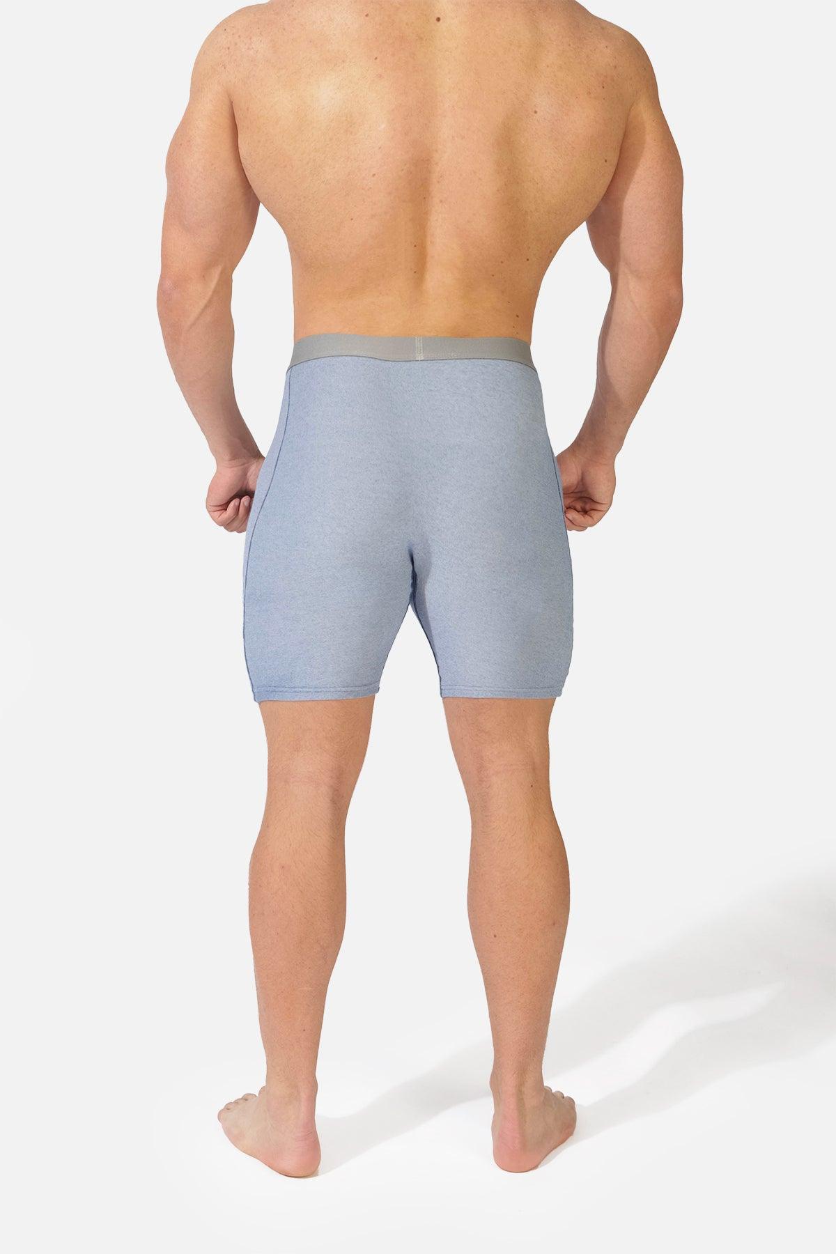 Men's Mid Length Boxer Briefs 2 Pack - Gray & Blue – Jed North Canada