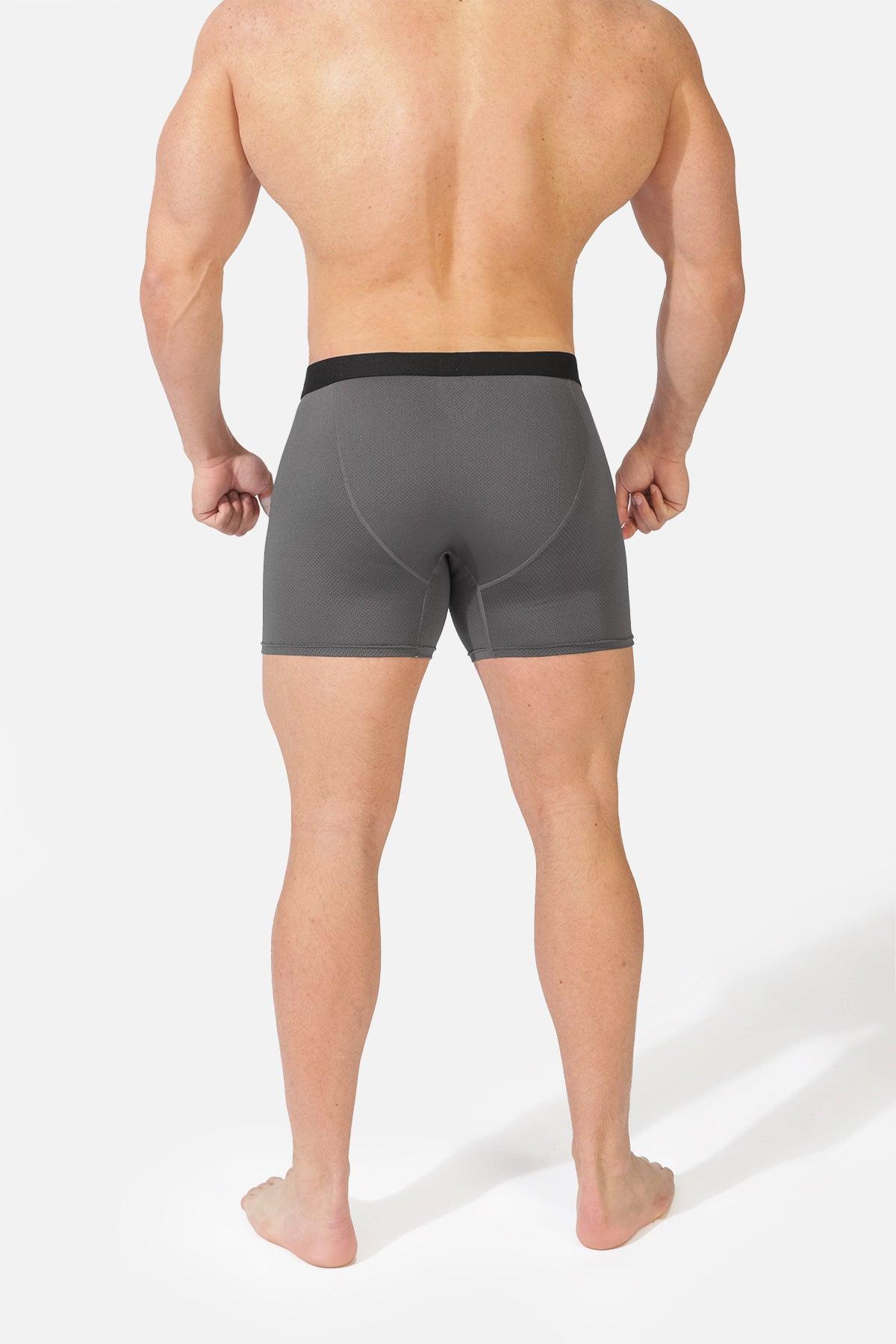Single Stitch | Men's Boxer Brief Underwear | Sustainable | Moisture  Wicking (Navy, 2X)