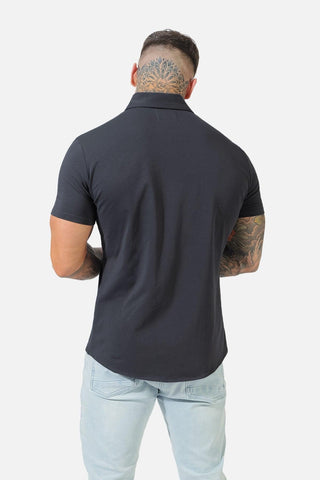 Button-up Muscle T-Shirt - Dark Gray - Jed North Canada