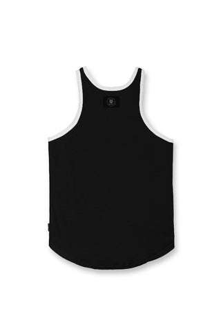 Athletic Ribbed Tank Top - Black & White - Jed North Canada