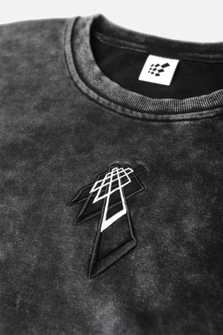Certified Oversized Crewneck Sweater - Black Logo - Jed North Canada