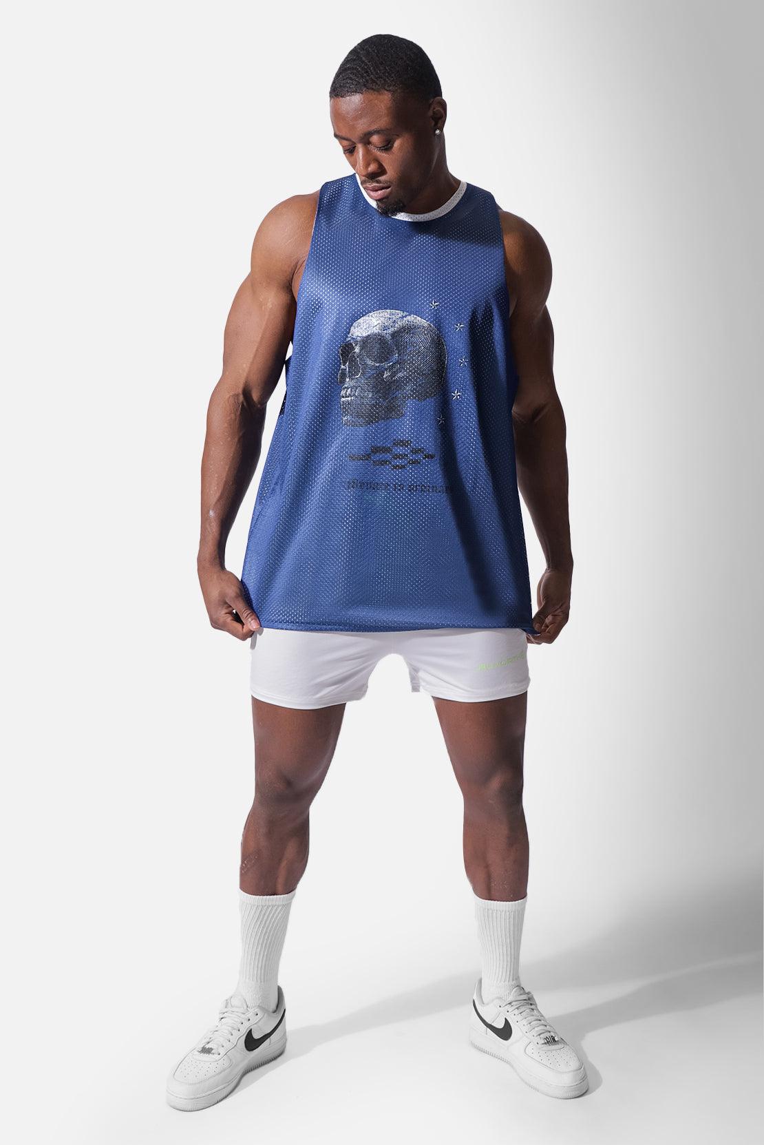 Lightning Mesh Reversible Workout Tank Top - Blue Sky - Jed North Canada