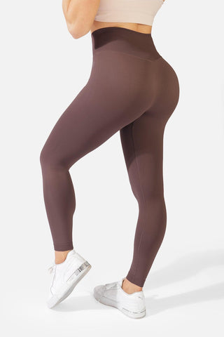 Active Seamless Workout Leggings - Brown - Jed North Canada