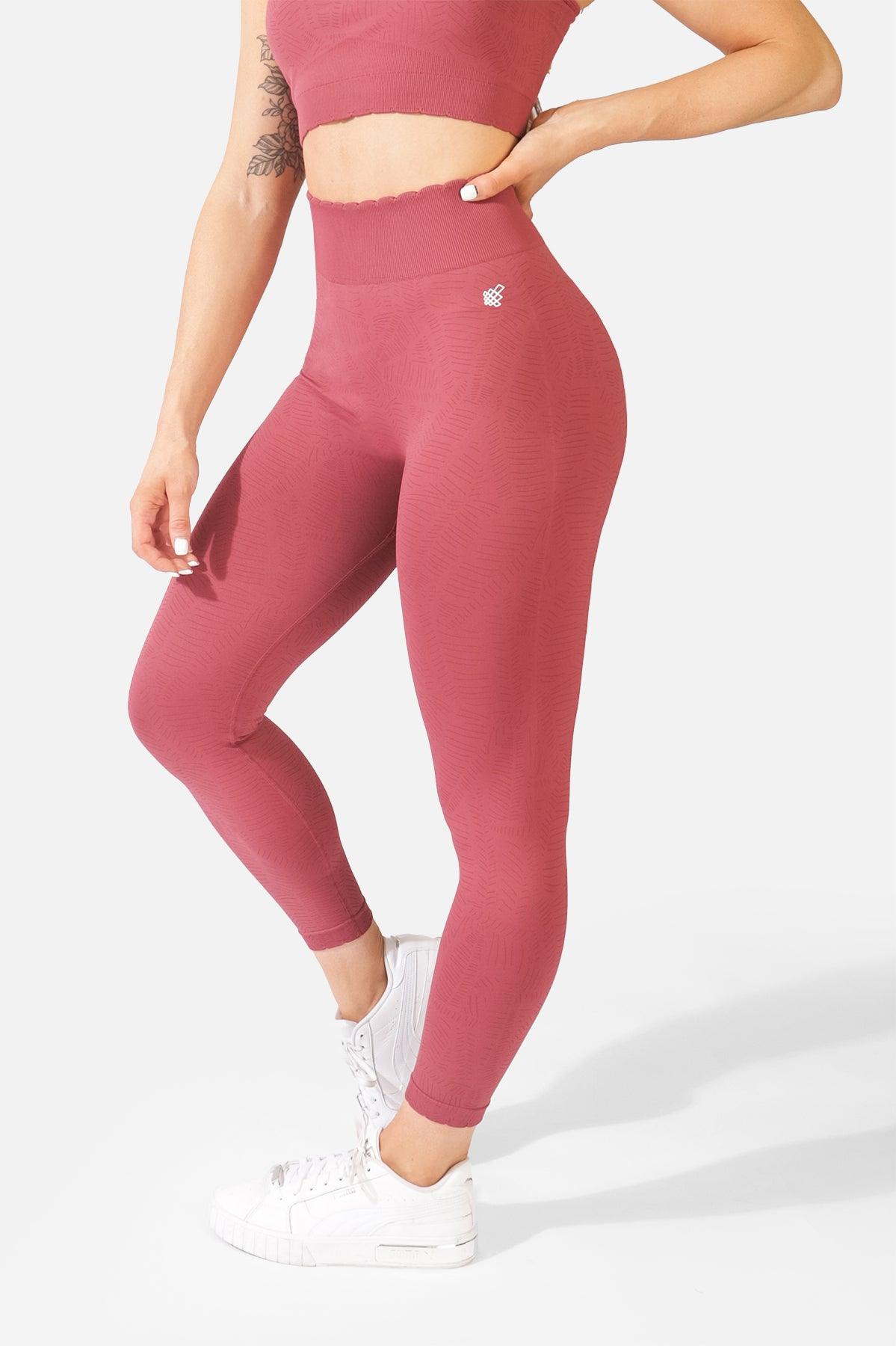Scallop Hem Leggings - Etched Pink - Jed North Canada