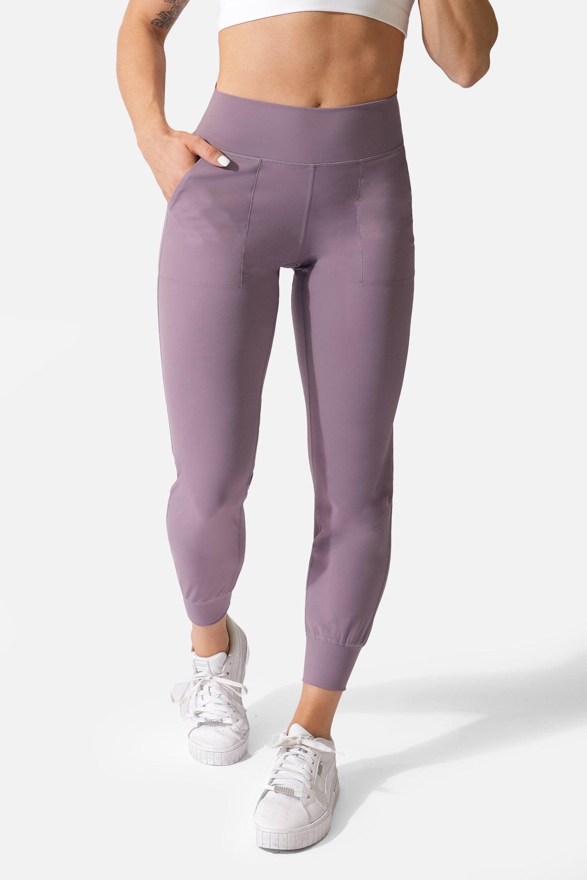  Womens Joggers High Waist Yoga Pockets Sweatpants Sport Workout  Pants Vintage Violet Purple M