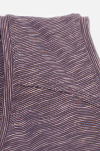 Retro Striped Crossover Crop Top - Purple - Jed North Canada