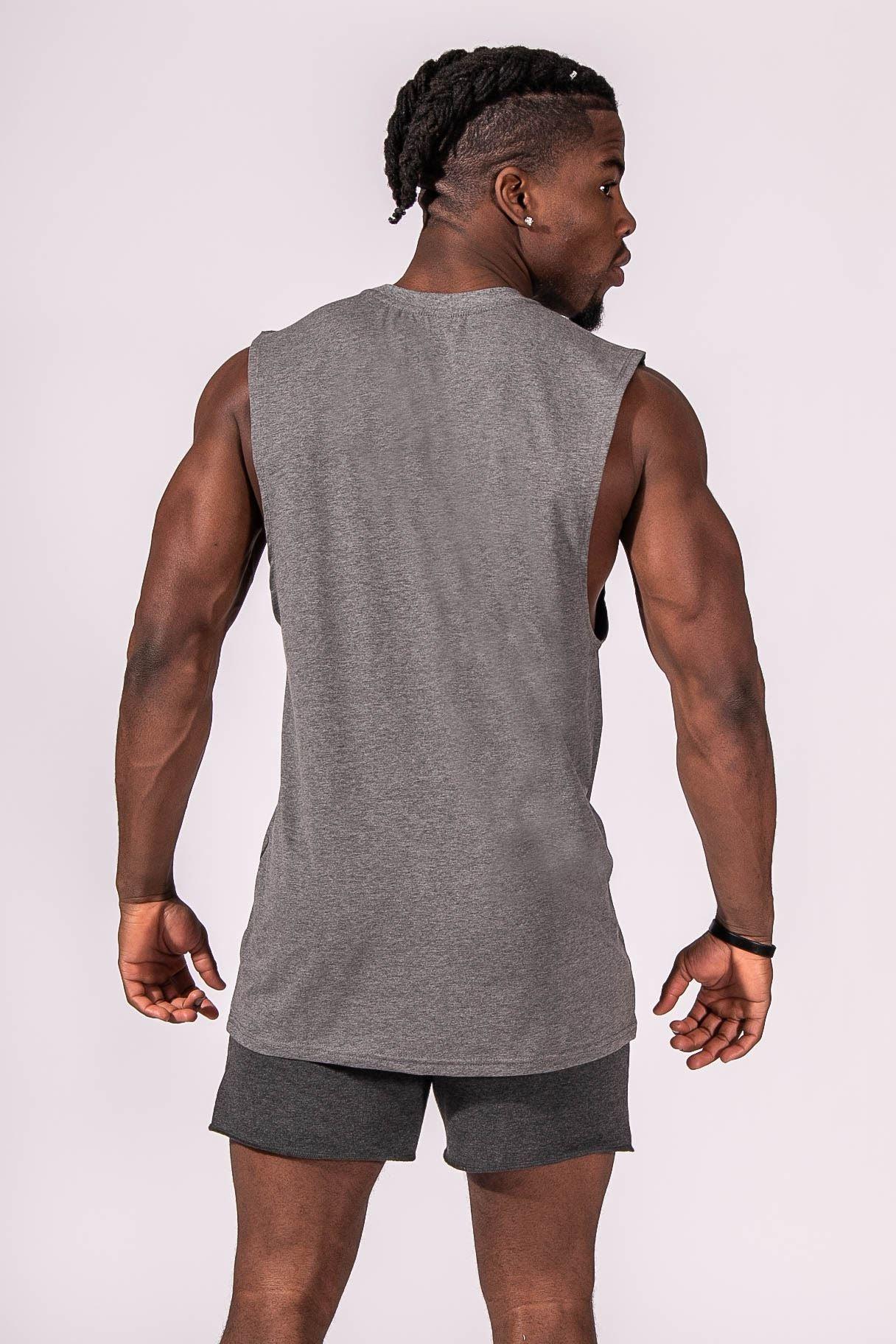 Workout Muscle Tee - Gray