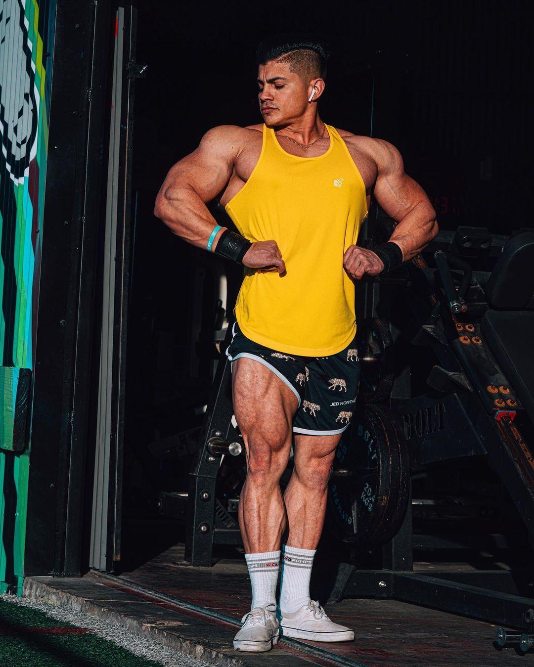 Men's Dri-Fit Bodybuilding Workout Stringer - Yellow (4609087832131)