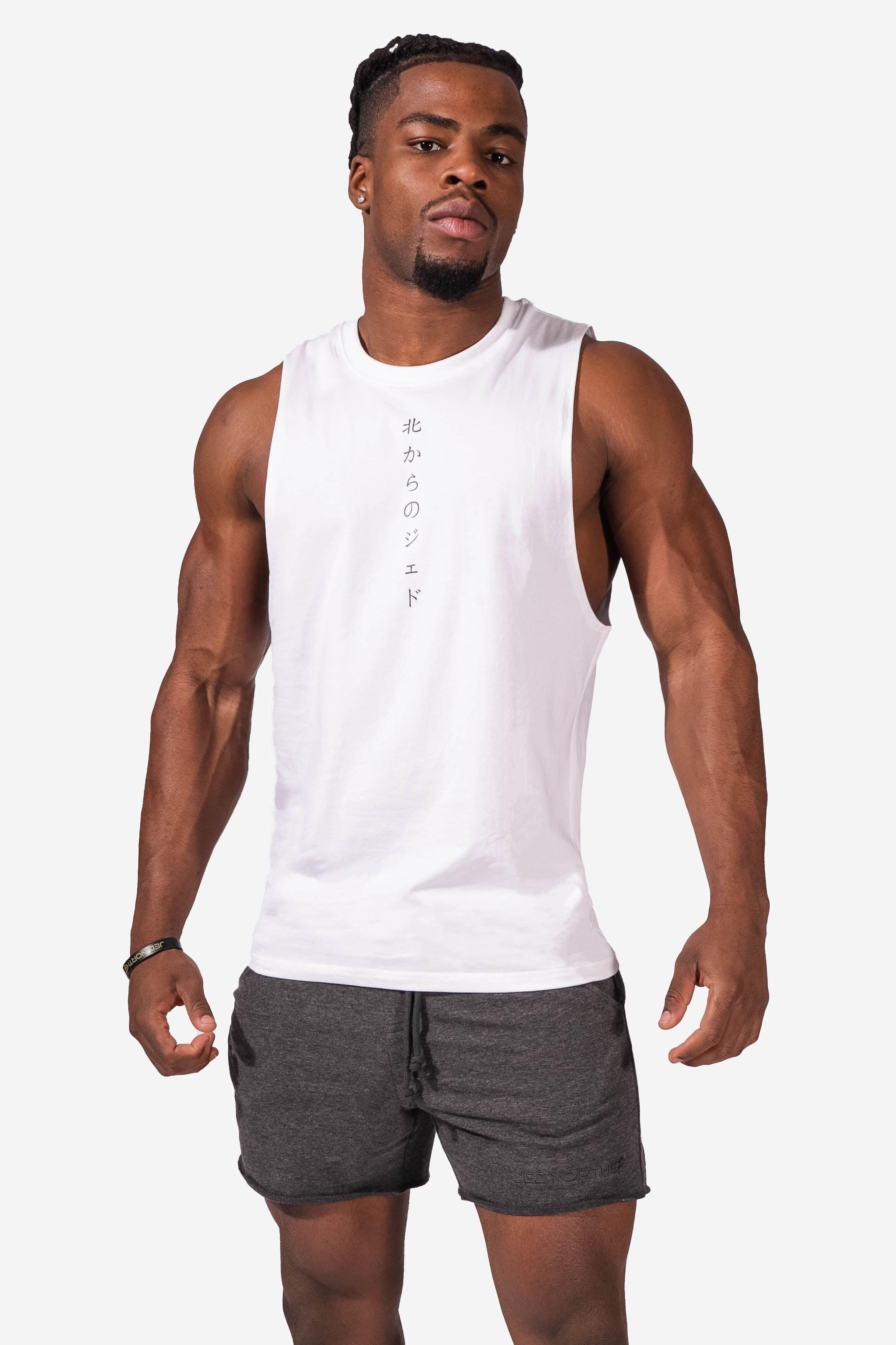 Men's Sleeveless Cut Off Tank Top Shirt (6569382379587)