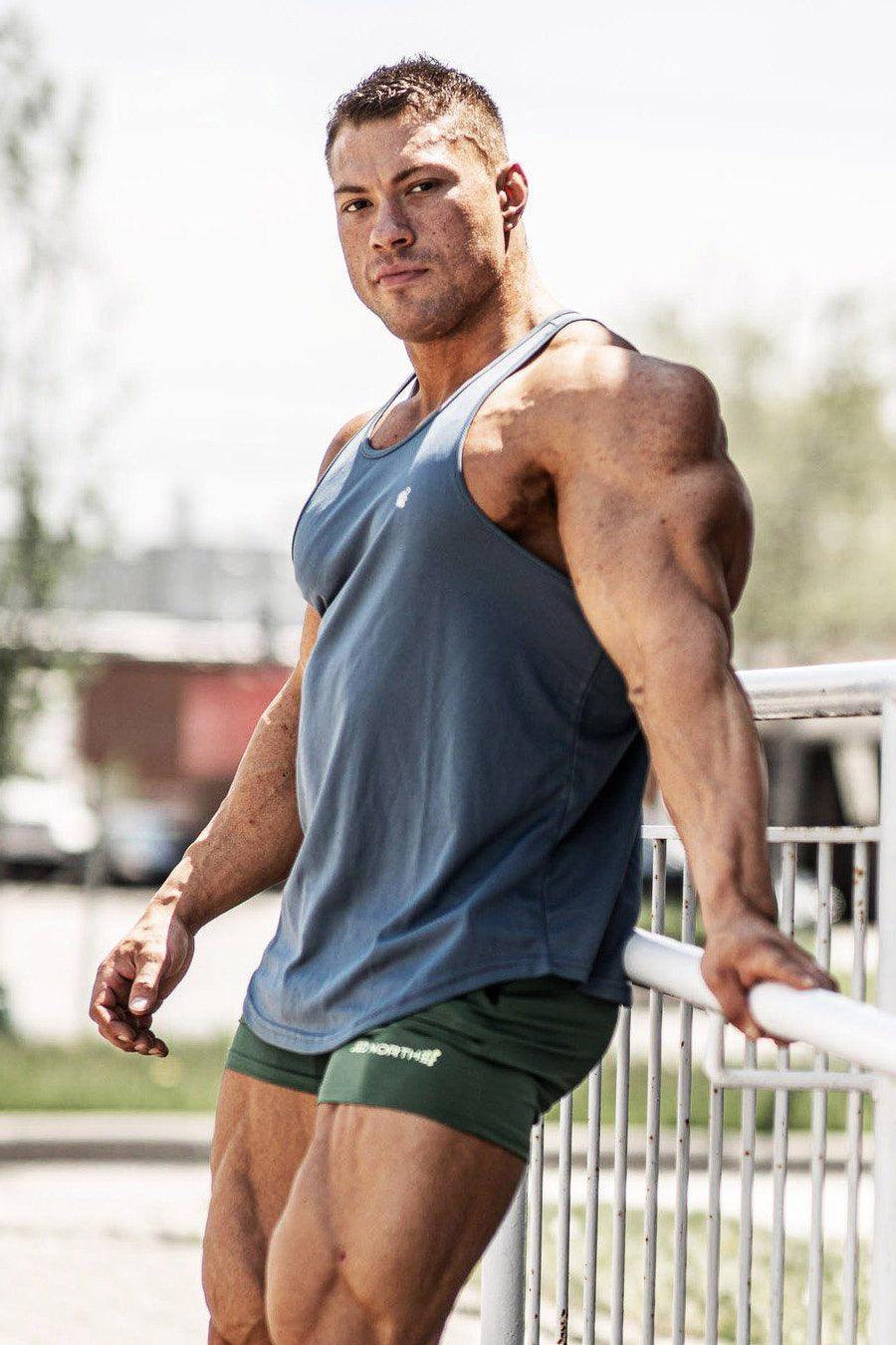 Dri-Fit Bodybuilding Workout Stringer - Gray - Jed North Canada
