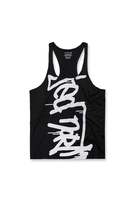 Classic Bodybuilding Racerback Stringer - Black w/ Logo - Jed North