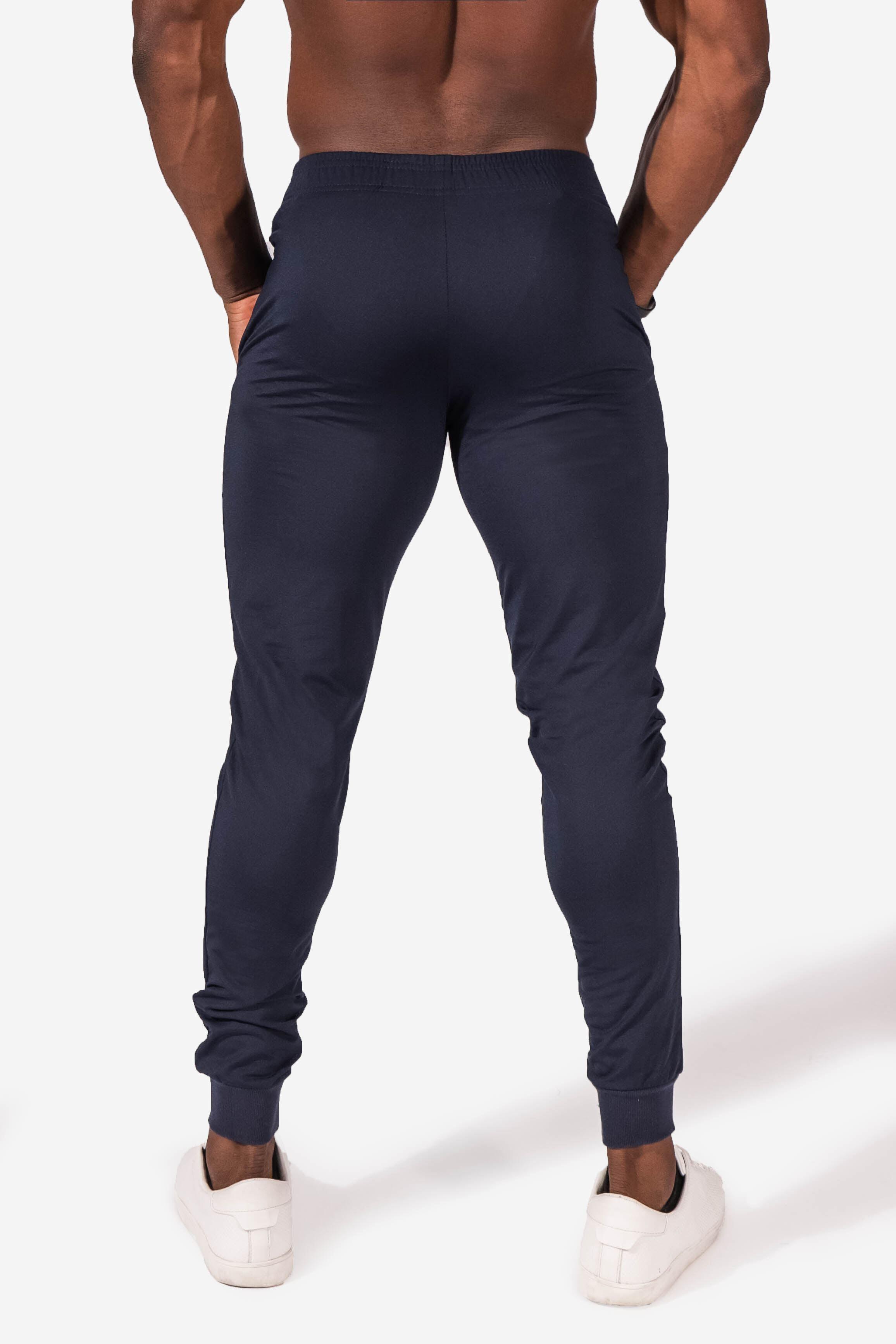 Men's Fitted Tapered Joggers - Navy (6569930752067)