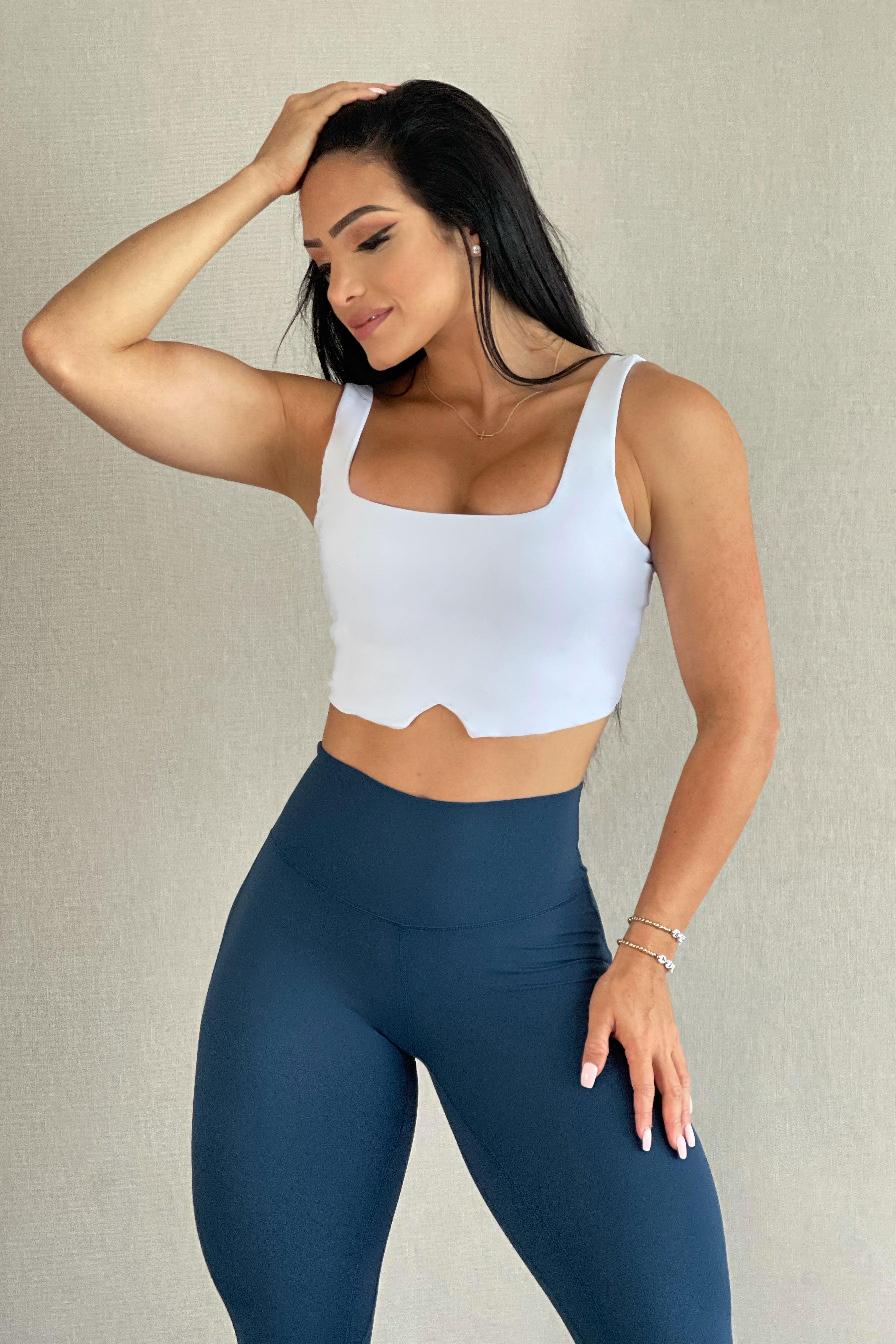 Reign Padded Crop Top - White - Jed North Canada